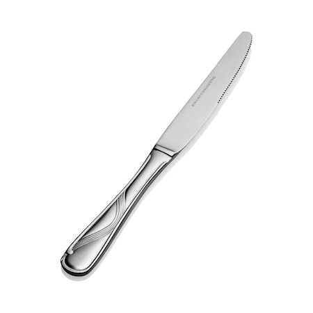 Bon Chef Wave, Dinner Knife, Euro, Solid Handle, Mirror Finish, 13/0, 9.83" , set of 12 S2212